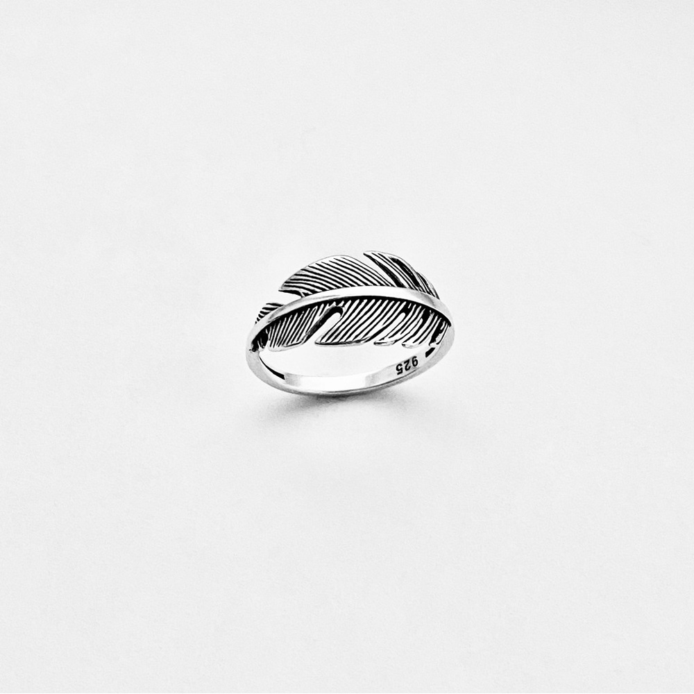 Sterling Silver Statement Feather Ring, Angels Wi… - image 5
